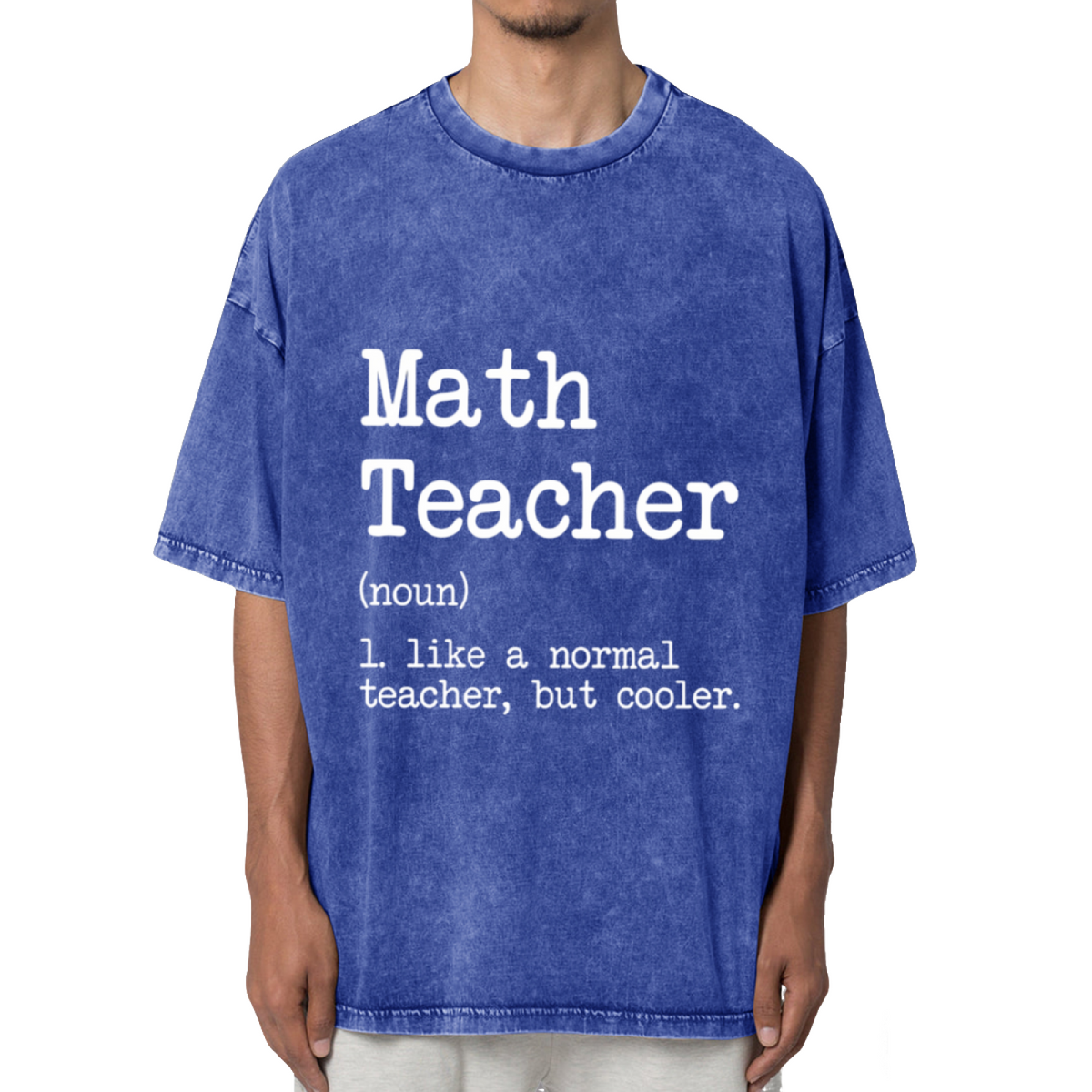 Math Teacher Like A Normal Teacher But Washed Graphic T-Shirt