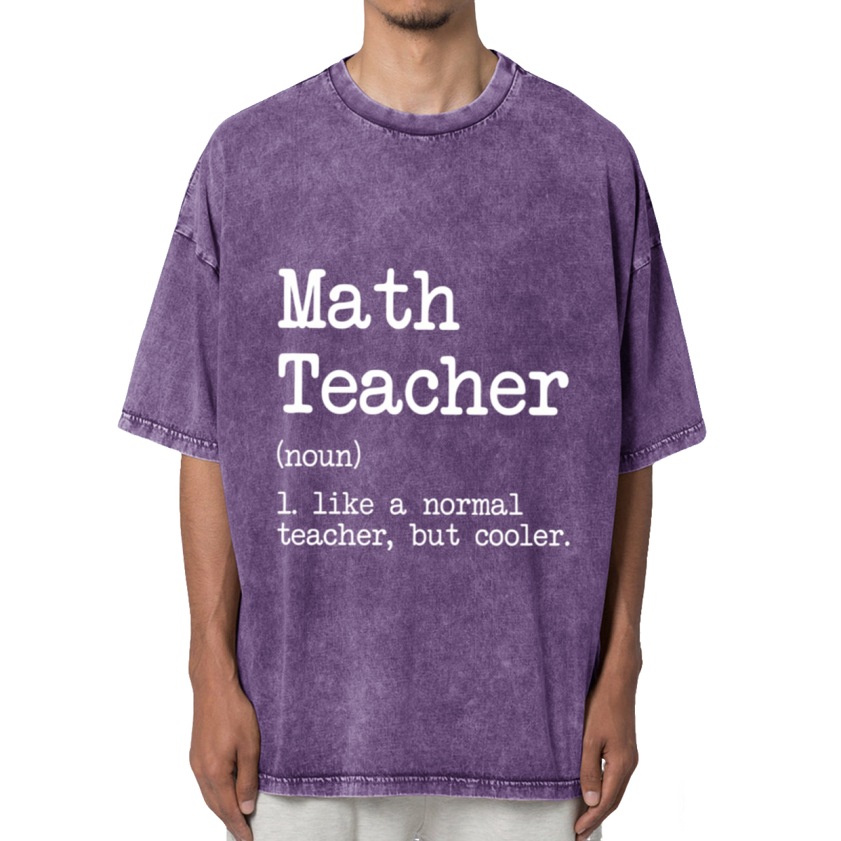 Math Teacher Like A Normal Teacher But Washed Graphic T-Shirt