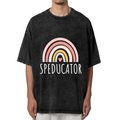 Unisex washed graphic T-shirt with Speducator themed design, product image
