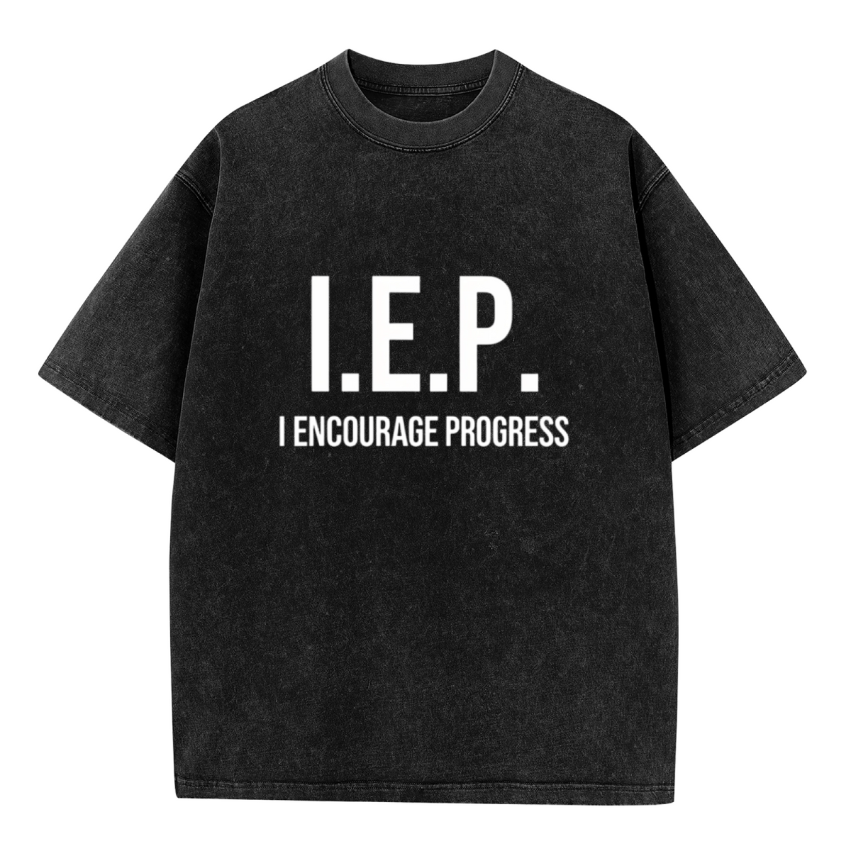 Unisex washed graphic T-shirt with IEP themed design, product image