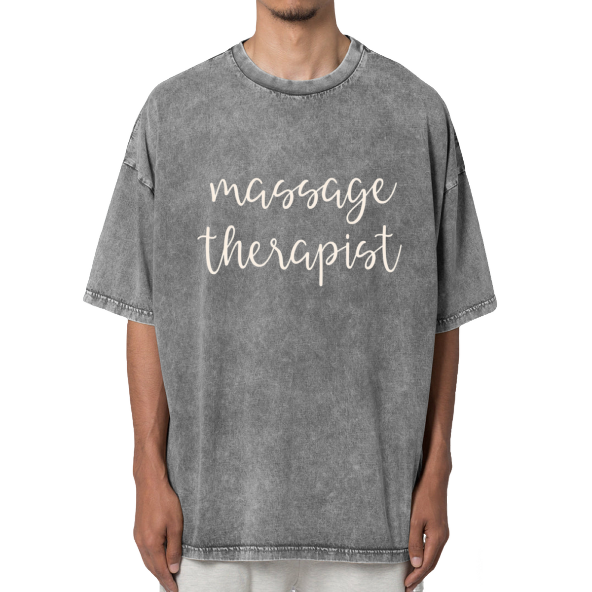 Massage Therapy Washed Graphic T-Shirt