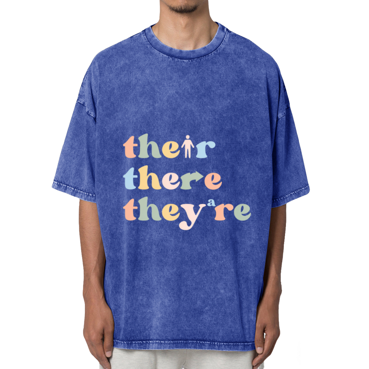 Their There They’re Grammar English Washed Graphic T-Shirt