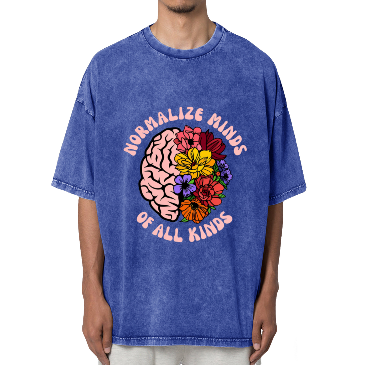 Normalize Minds Of All Kinds Inclusion Washed Graphic T-Shirt