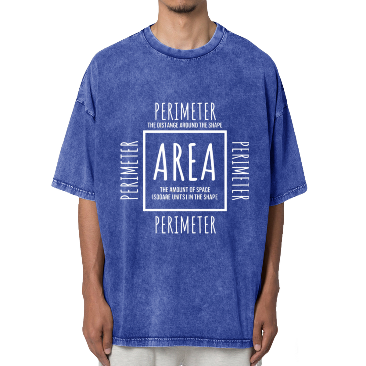 Area Perimeter Washed Graphic T-Shirt
