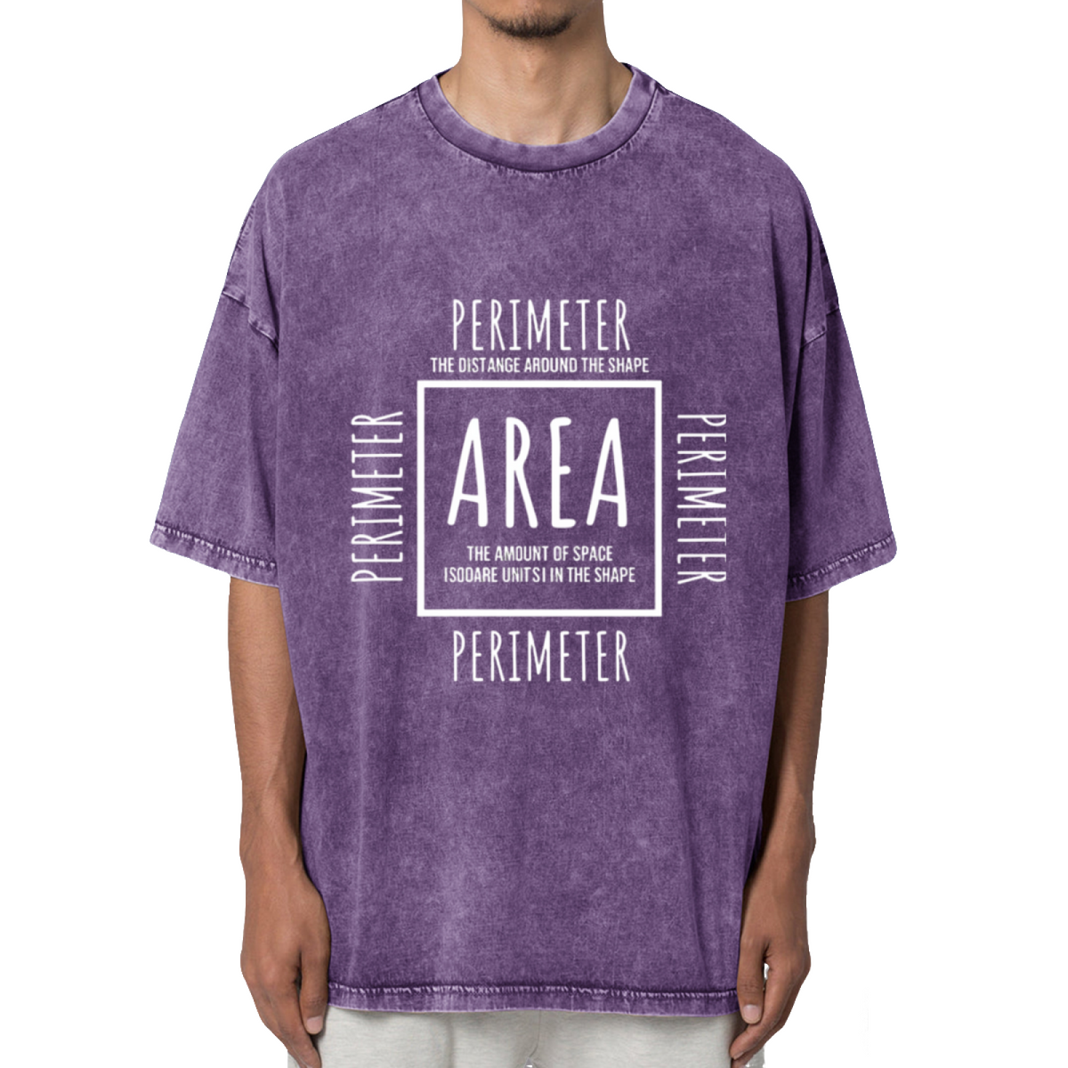 Area Perimeter Washed Graphic T-Shirt
