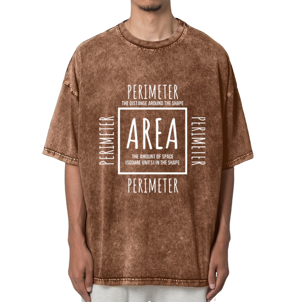 Area Perimeter Washed Graphic T-Shirt