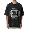 Unisex washed graphic T-shirt with Area Perimeter themed design, product image