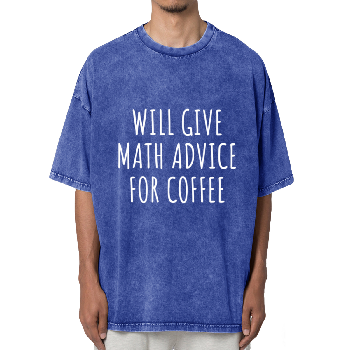 Will Give Math Advice For Coffee Washed Graphic T-Shirt