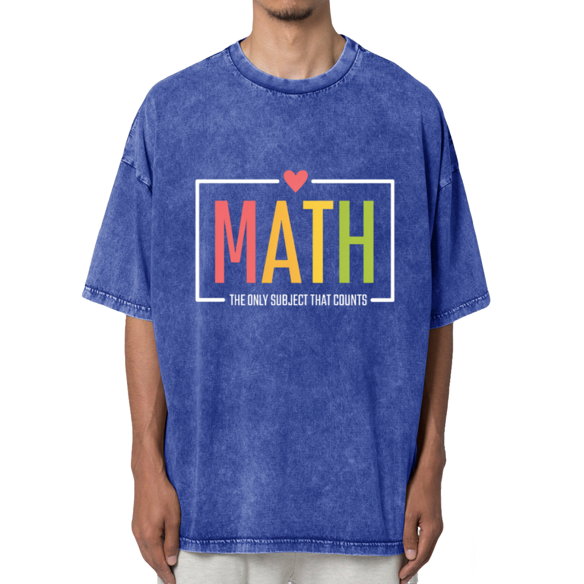 Math The Only Subject That Counts Math Washed Graphic T-Shirt