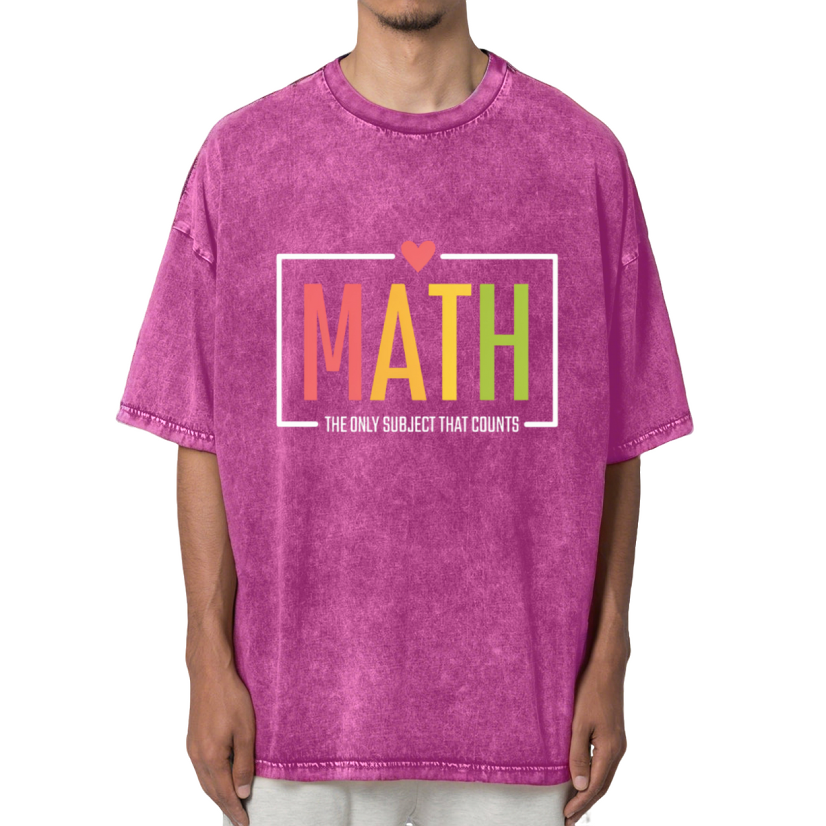 Math The Only Subject That Counts Math Washed Graphic T-Shirt
