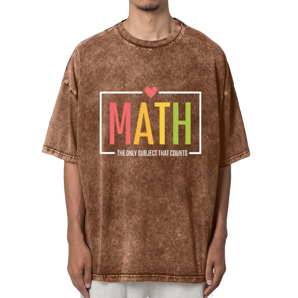 Math The Only Subject That Counts Math Washed Graphic T-Shirt