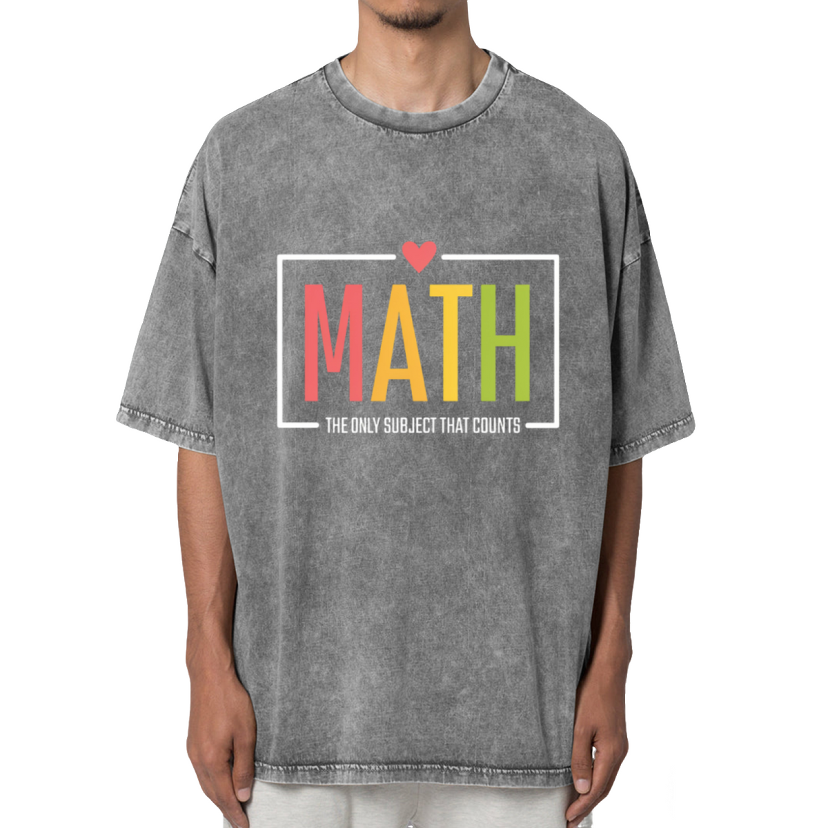 Math The Only Subject That Counts Math Washed Graphic T-Shirt