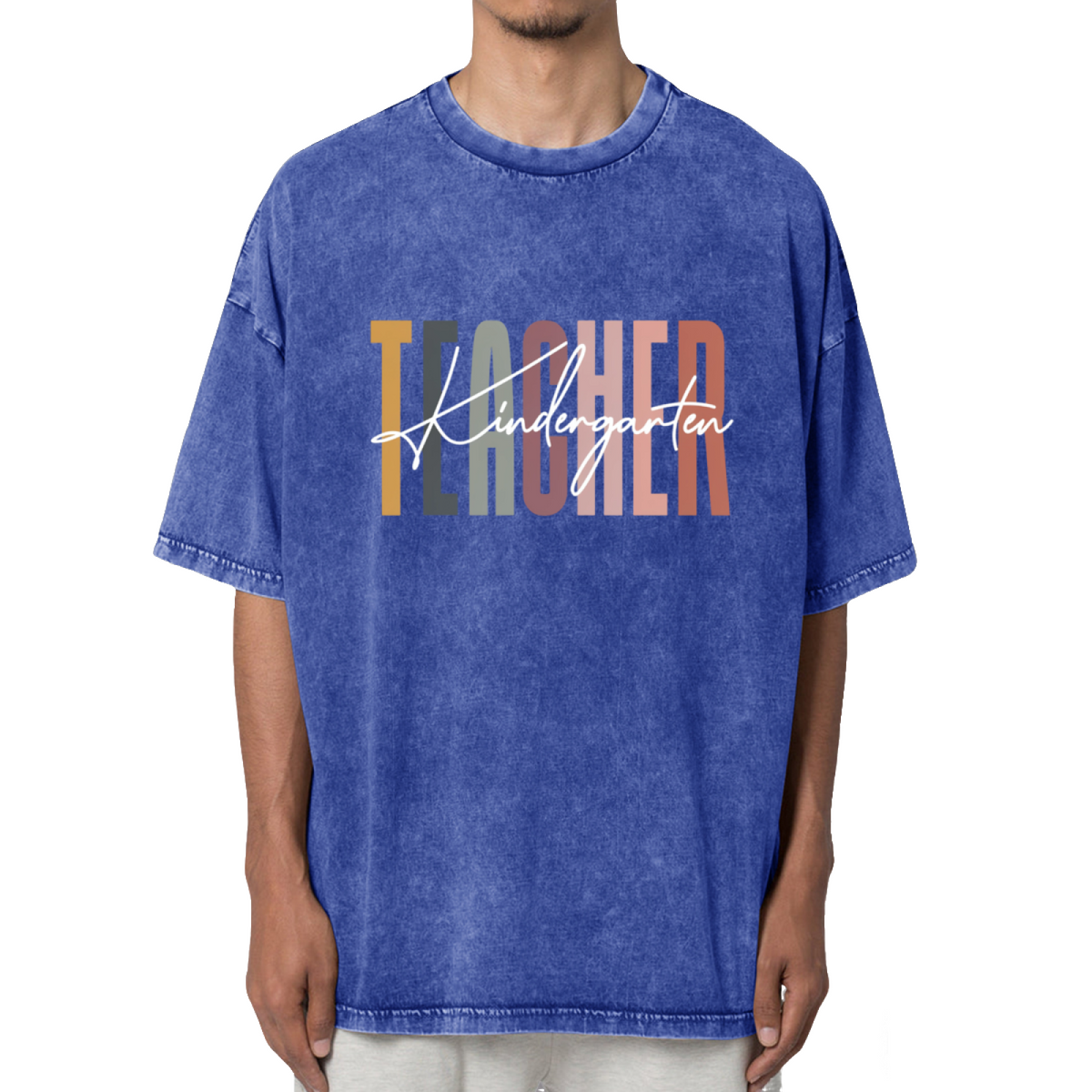 Kindergarten Teacher Washed Graphic T-Shirt