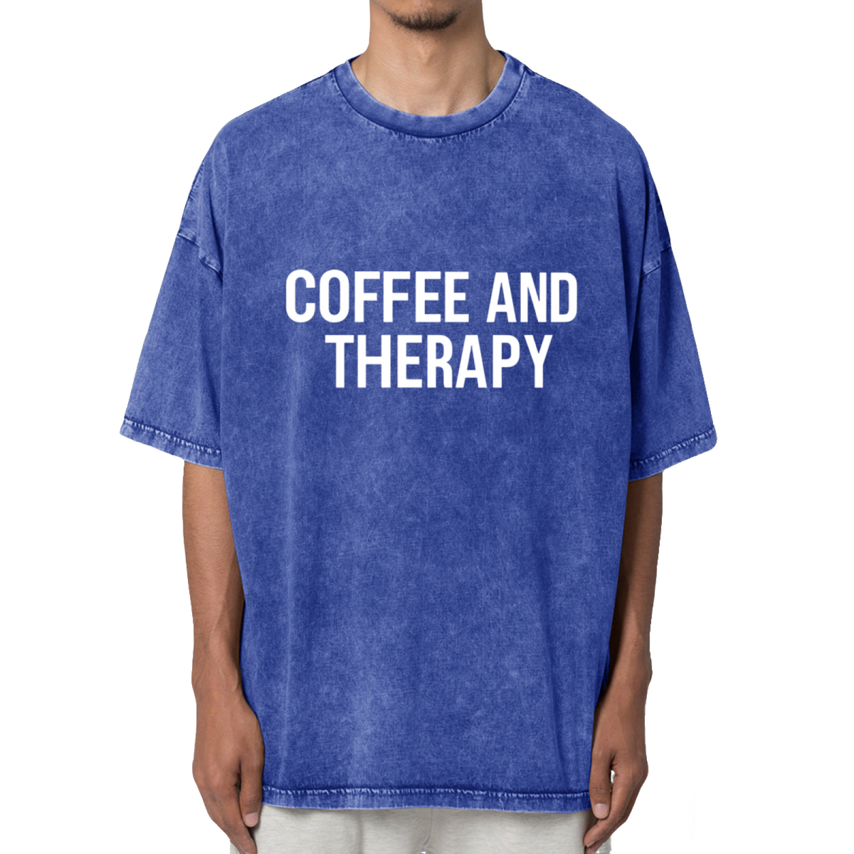 Coffee and Therapy Washed Graphic T-Shirt
