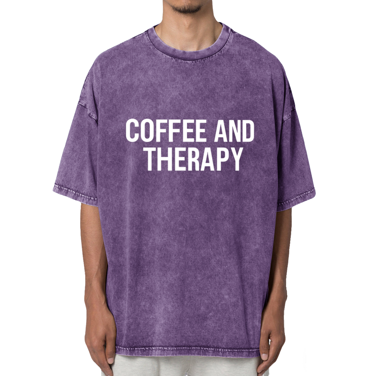 Coffee and Therapy Washed Graphic T-Shirt