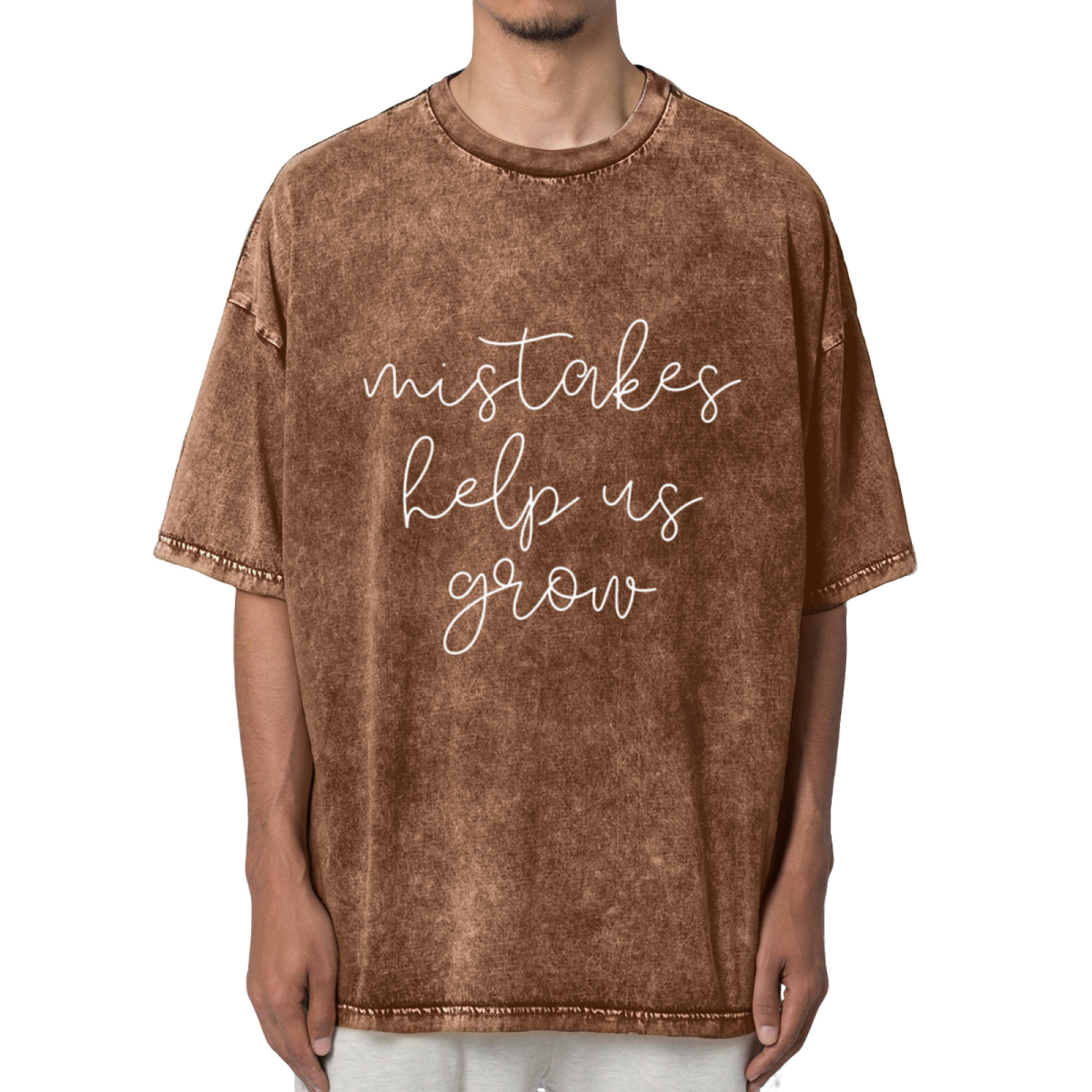 Mistakes Help Us Grow Washed Graphic T-Shirt