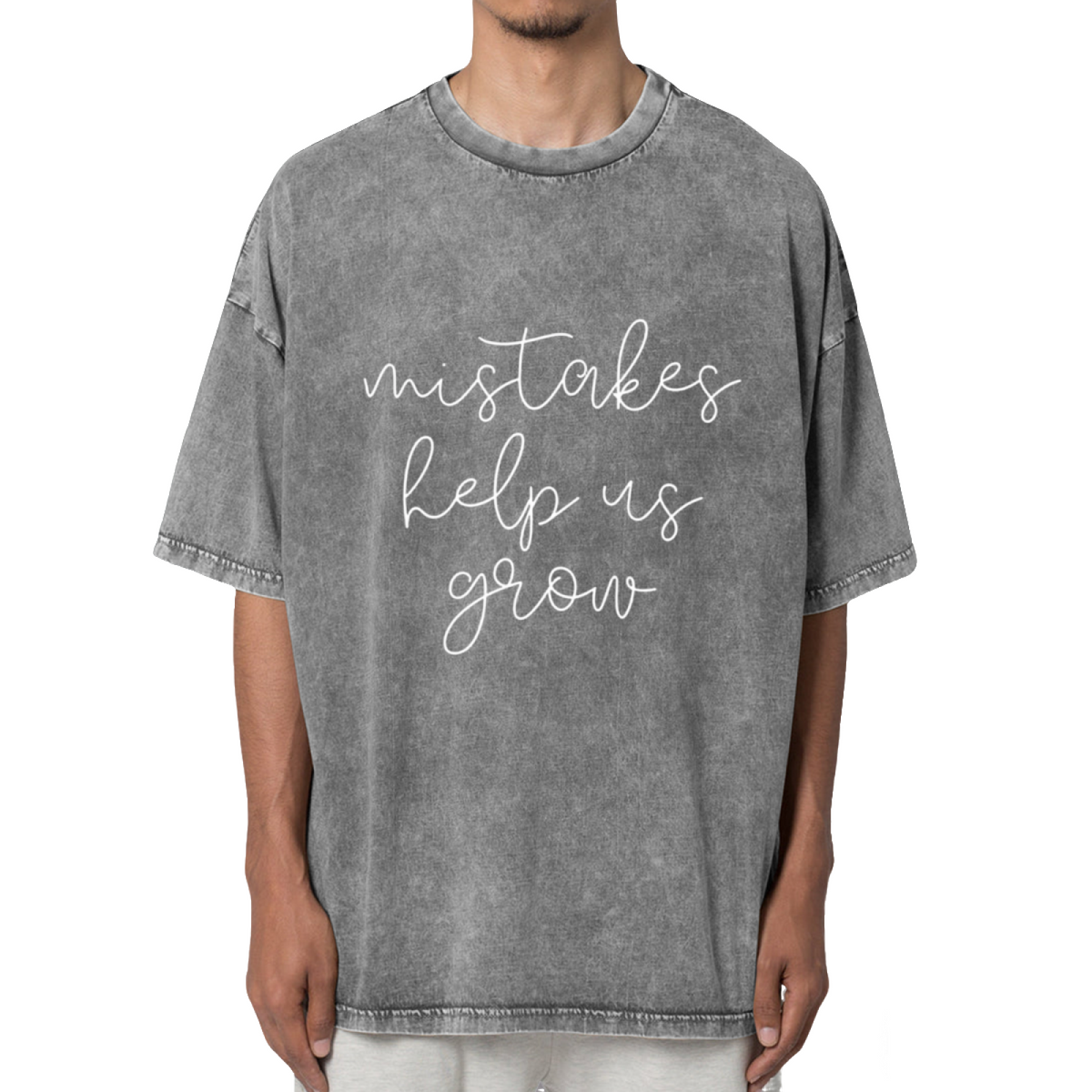 Mistakes Help Us Grow Washed Graphic T-Shirt