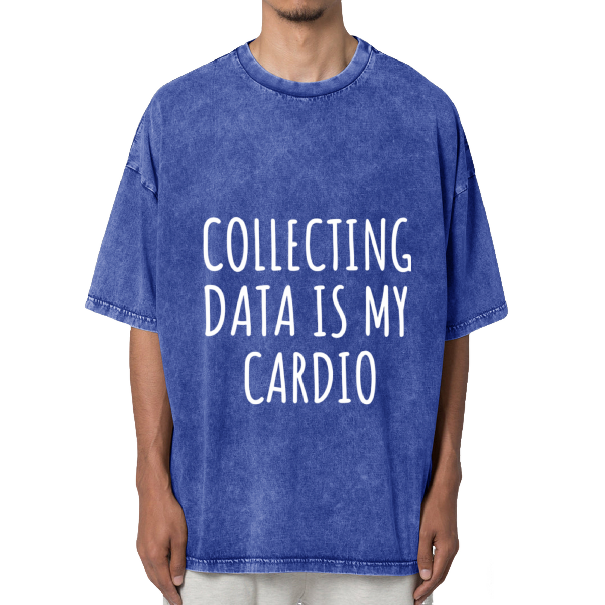 Collecting Data Is My Cardio Sped Teacher Washed Graphic T-Shirt