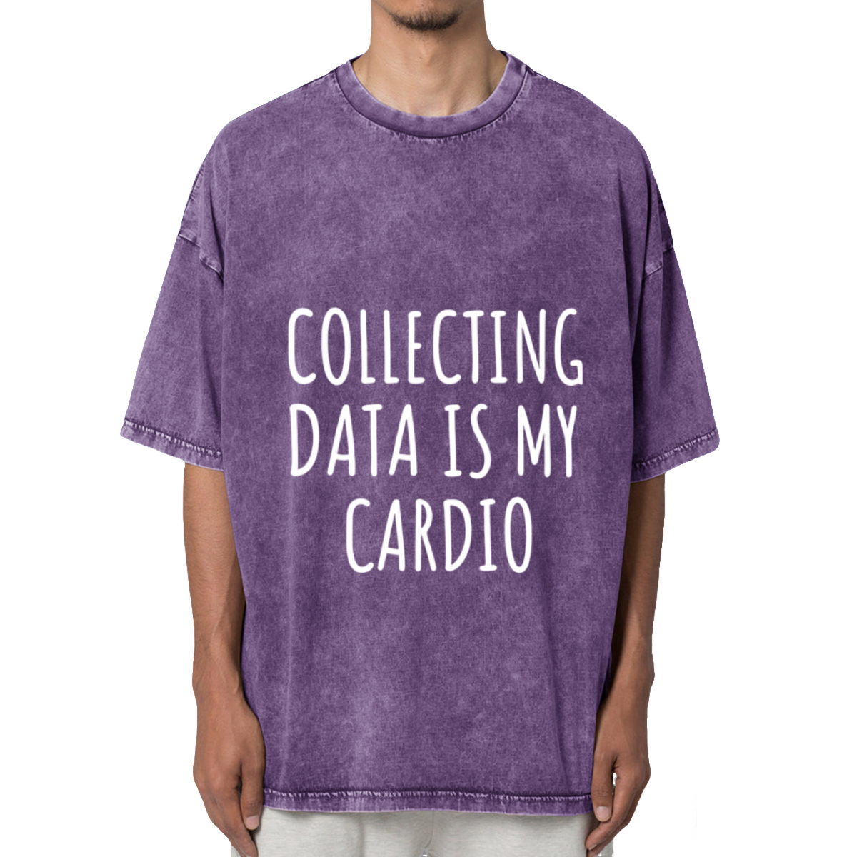 Collecting Data Is My Cardio Sped Teacher Washed Graphic T-Shirt