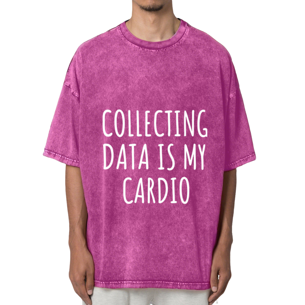 Collecting Data Is My Cardio Sped Teacher Washed Graphic T-Shirt