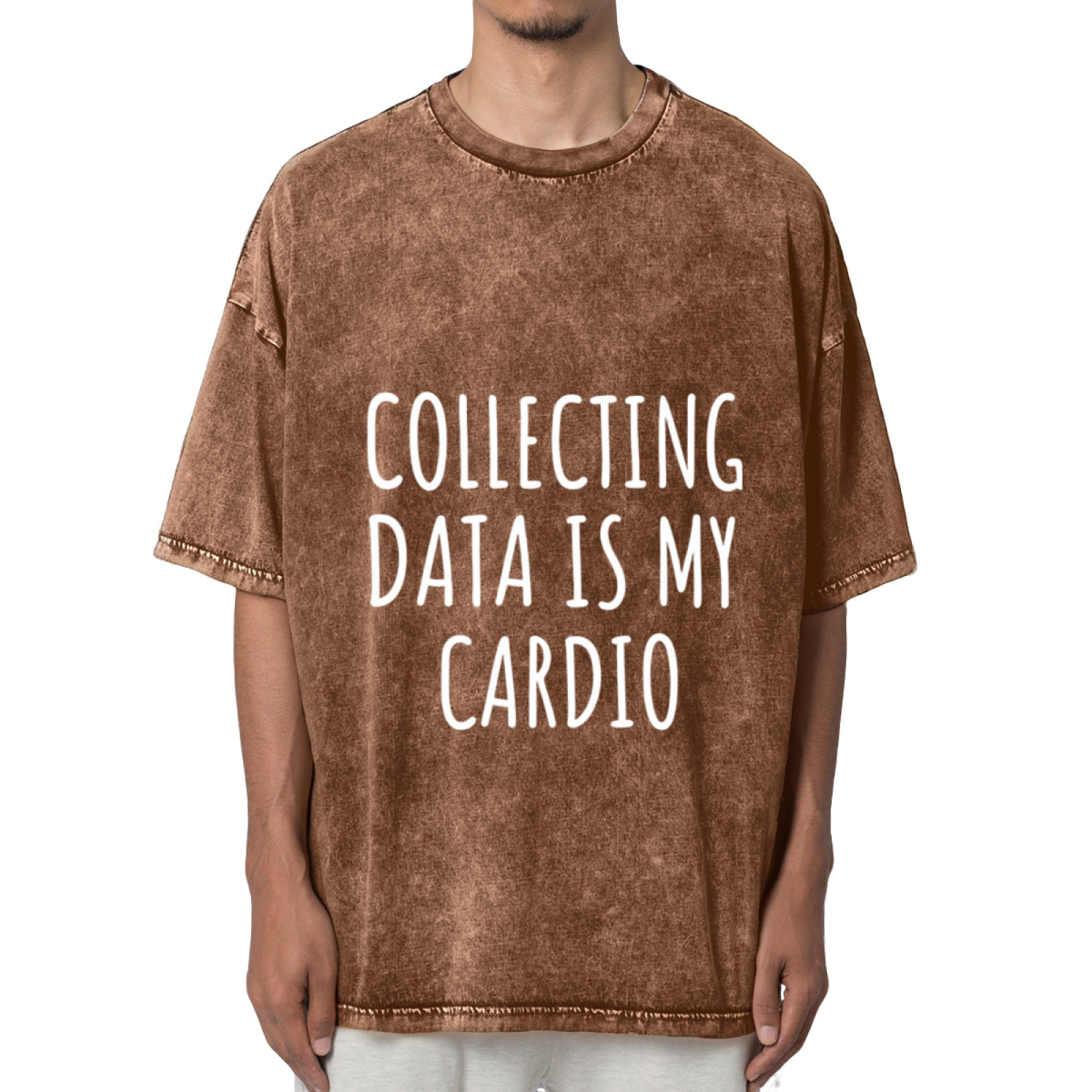 Collecting Data Is My Cardio Sped Teacher Washed Graphic T-Shirt