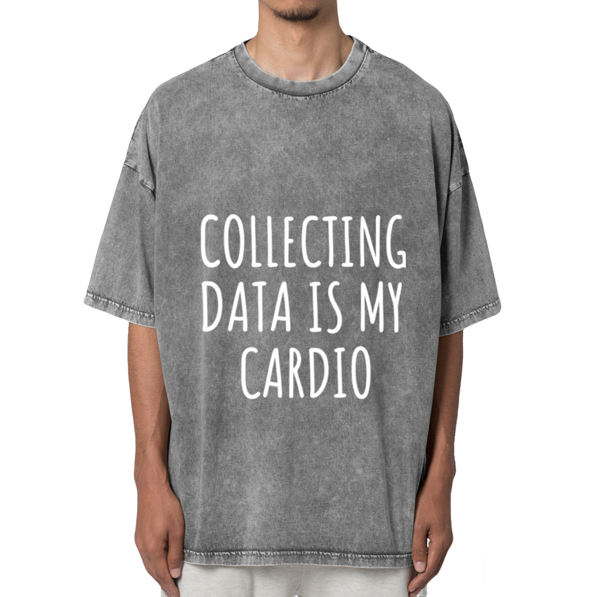 Collecting Data Is My Cardio Sped Teacher Washed Graphic T-Shirt