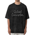 Unisex washed graphic T-shirt with School Counselor Shirt Counselor Shirt Shirts For School Counselors Counselor Tee Teacher Shirts Teacher Tees OK themed design, product imag