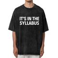 Unisex washed graphic T-shirt with It's In The Syllabus Gifts For Teachers Teacher Appreciation Back To School Elementary Teacher Teacher T-shirt Cute Teacher themed design, p