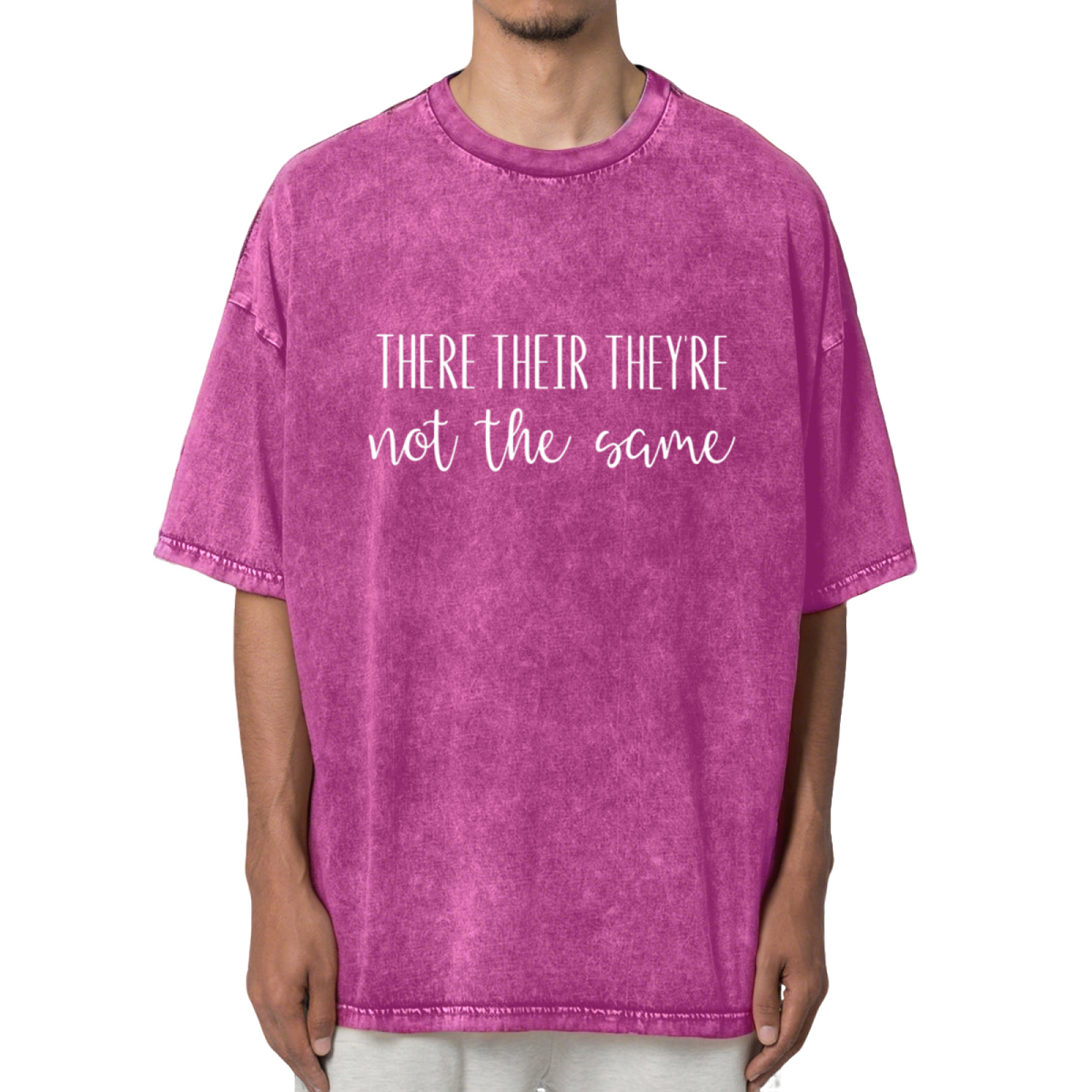 There Their They're Washed Graphic T-Shirt