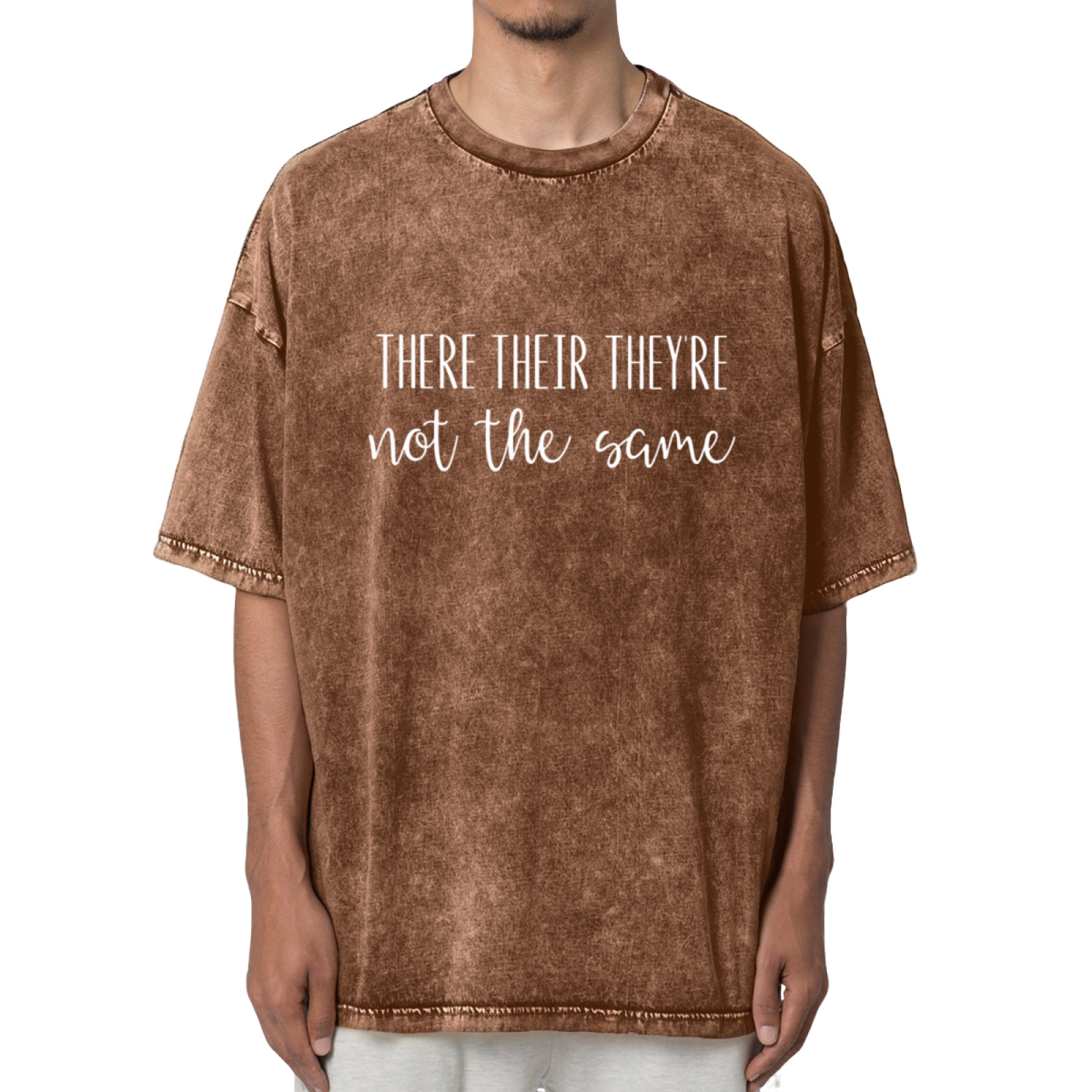 There Their They're Washed Graphic T-Shirt