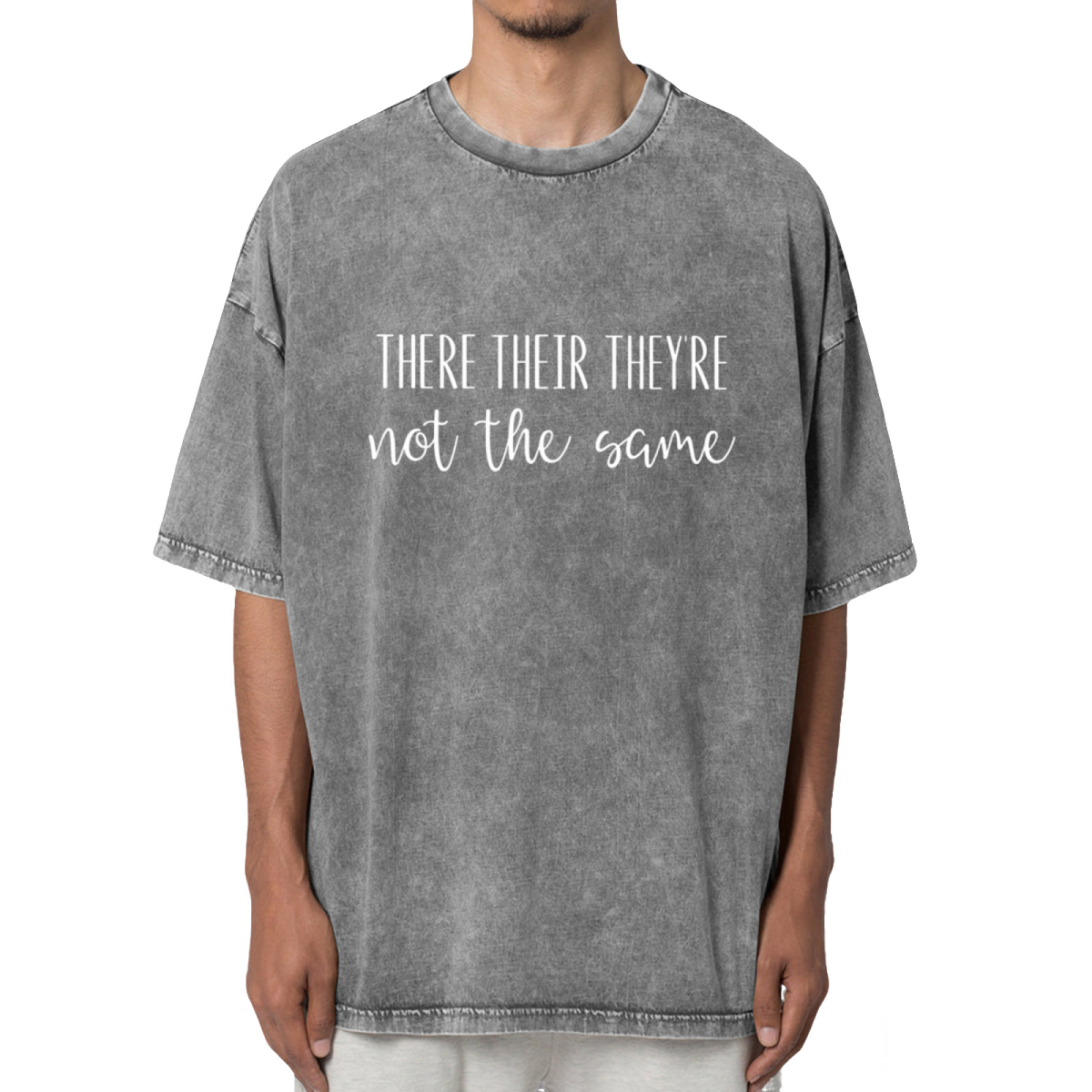 There Their They're Washed Graphic T-Shirt