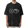 Unisex washed graphic T-shirt with O-Tea themed design, product image
