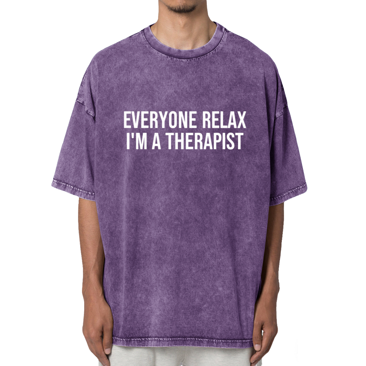 Everyone Relax I'm a Therapist Washed Graphic Tee