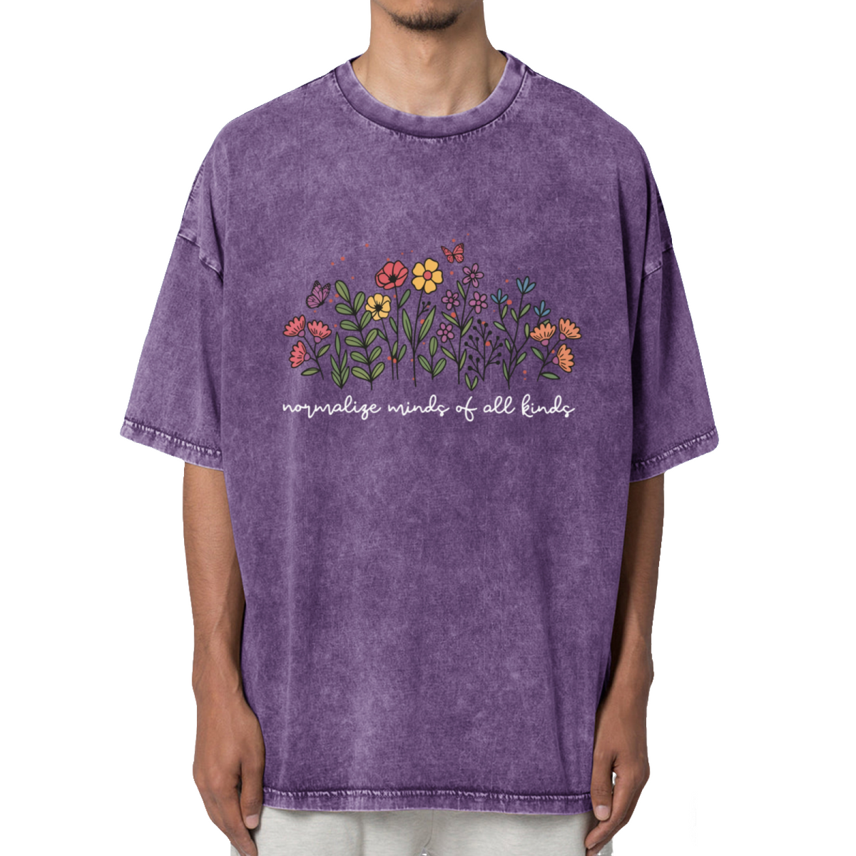 Normalize Minds of All Kinds Washed Graphic Tee
