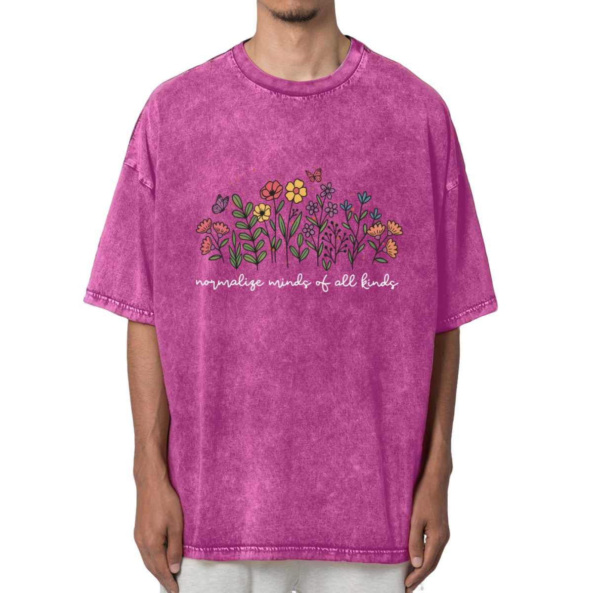 Normalize Minds of All Kinds Washed Graphic Tee