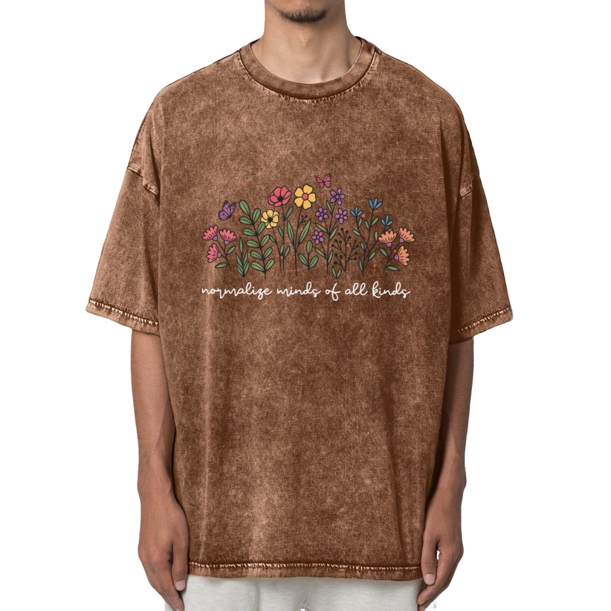 Normalize Minds of All Kinds Washed Graphic Tee