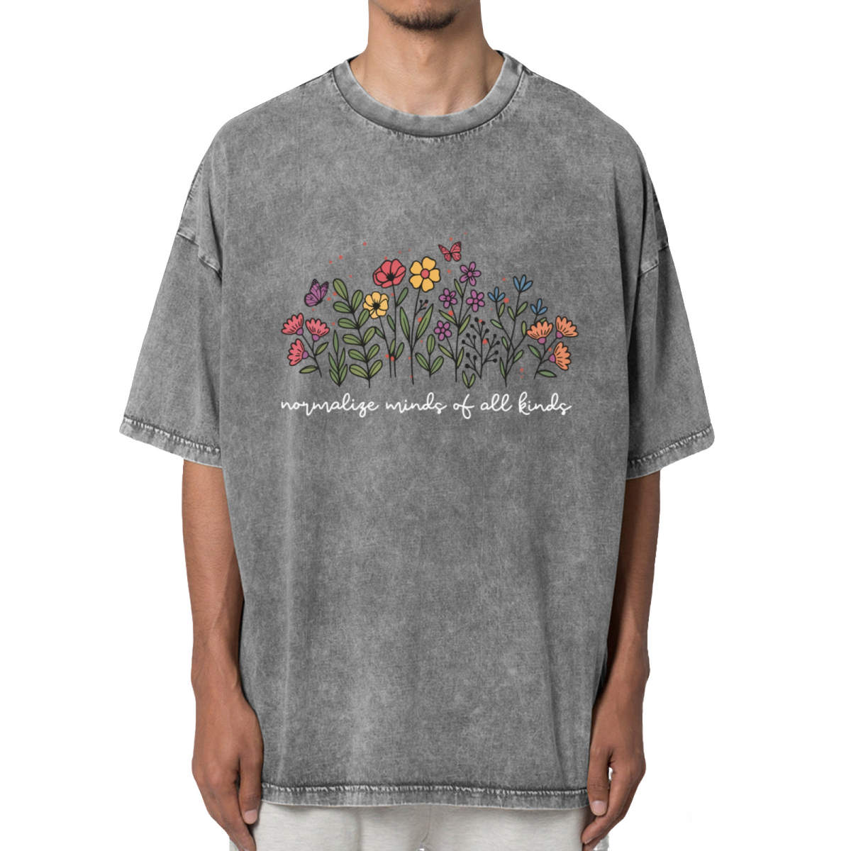 Normalize Minds of All Kinds Washed Graphic Tee