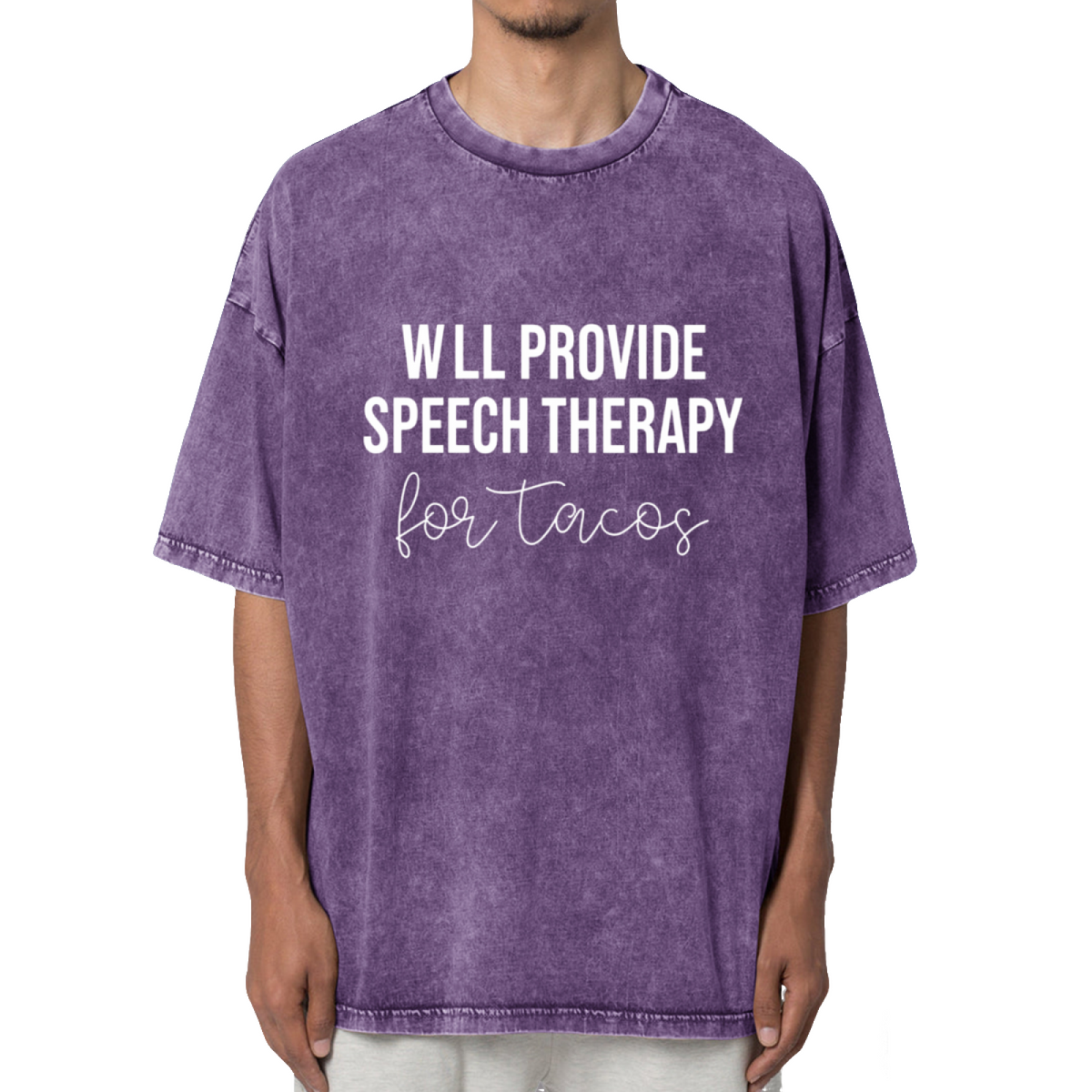 Speech Therapy for Tacos SLP Washed Graphic Tee