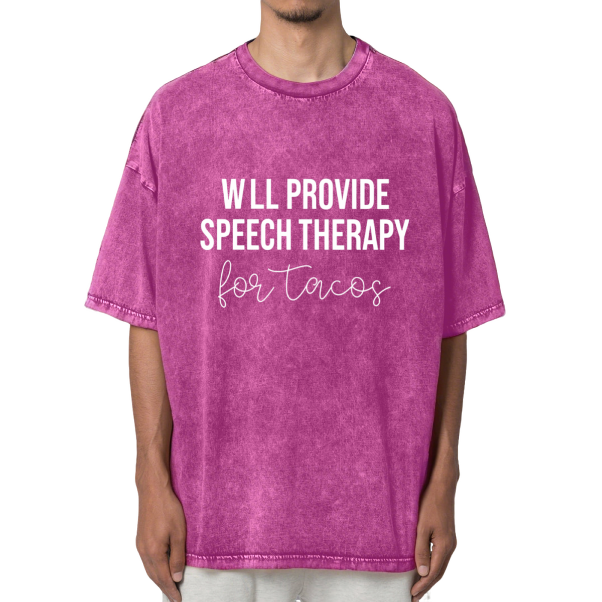 Speech Therapy for Tacos SLP Washed Graphic Tee