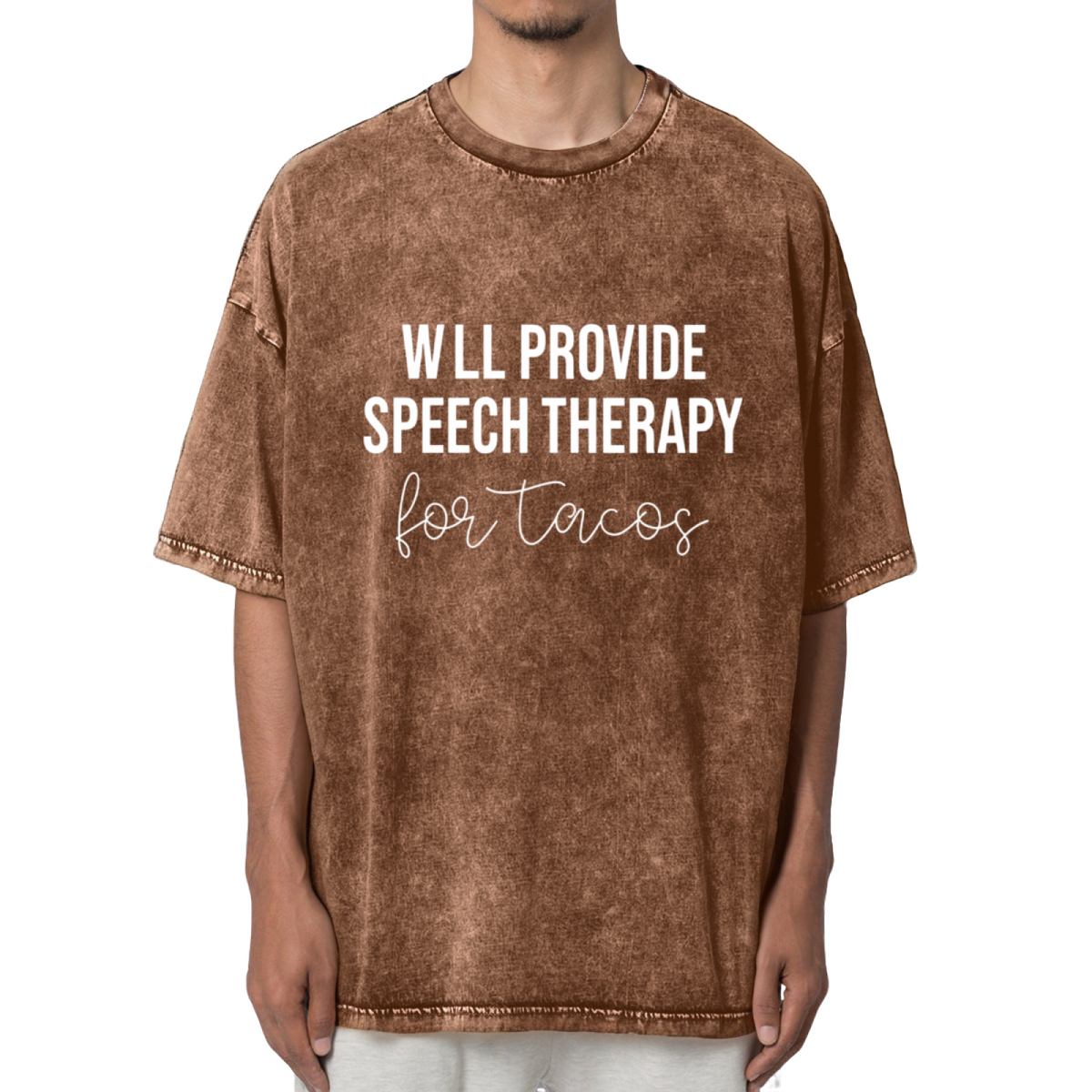 Speech Therapy for Tacos SLP Washed Graphic Tee