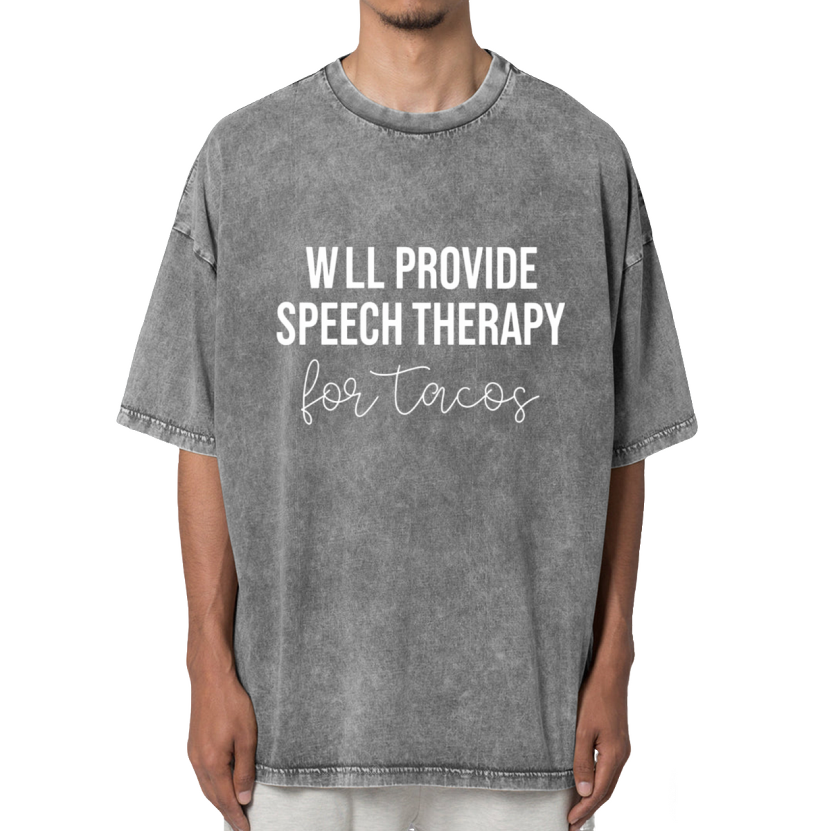 Speech Therapy for Tacos SLP Washed Graphic Tee