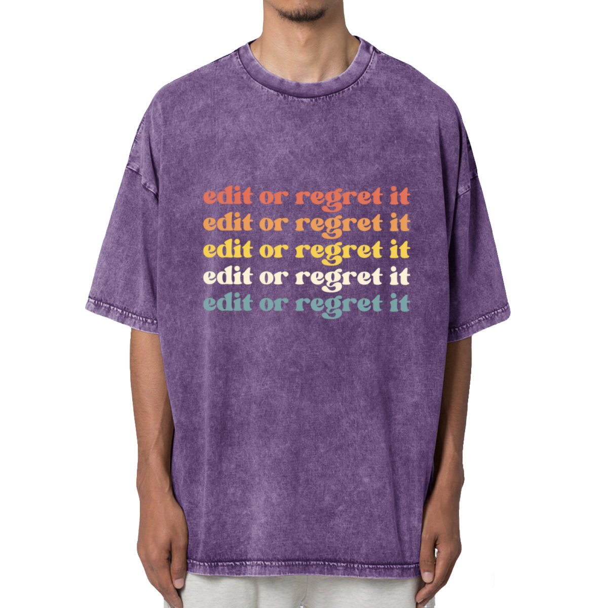 Edit Or Regret It English Teacher Shirt Washed Graphic T-Shirt