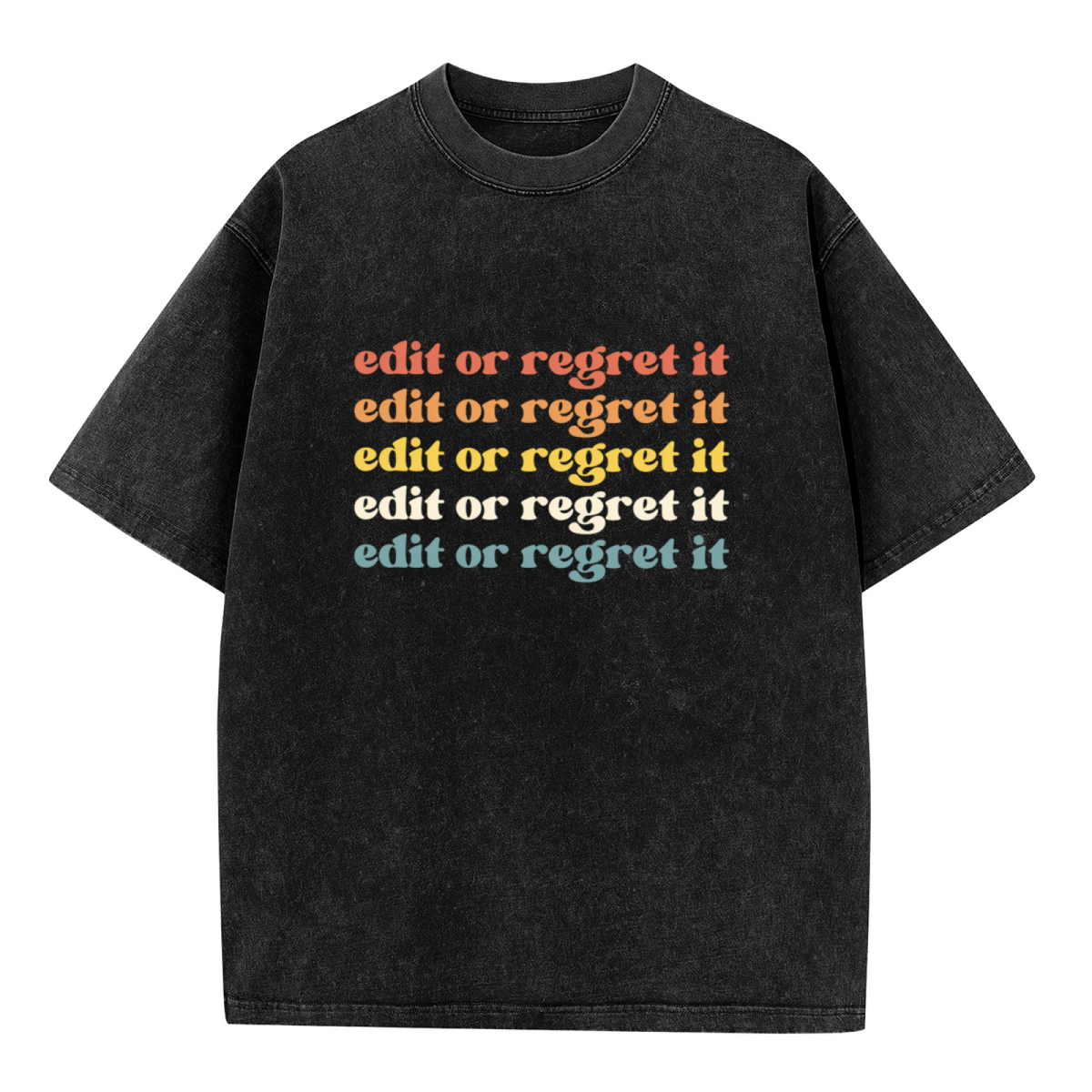 Unisex washed graphic T-shirt with Edit Or Regret It English Teacher Shirt English Teacher Gift Grammar Shirt Writer Shirt Editor English Major Funny Grammar Shirt Blogger the