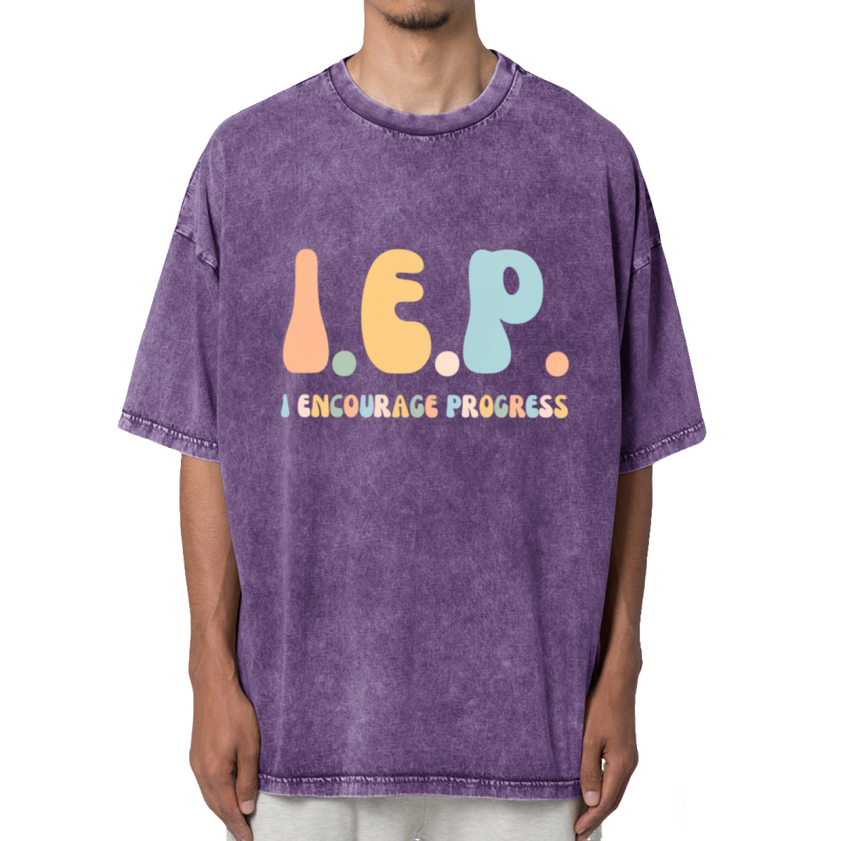 Iep I Encourage Progress Washed Graphic T-Shirt