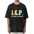 Unisex washed graphic T-shirt with Iep themed design, product image