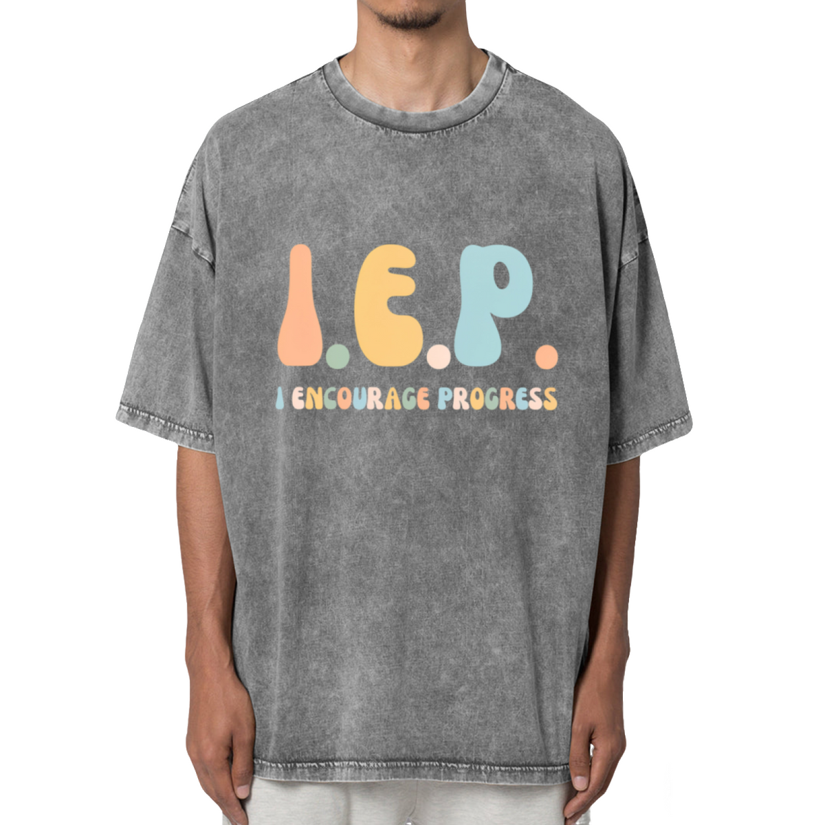 Iep I Encourage Progress Washed Graphic T-Shirt