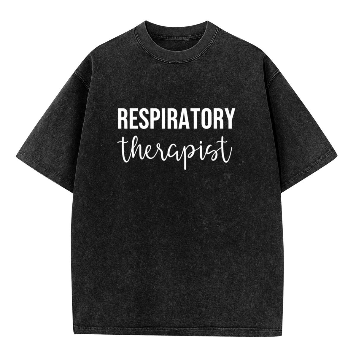 Unisex washed graphic T-shirt with Pulmonologist themed design, product image