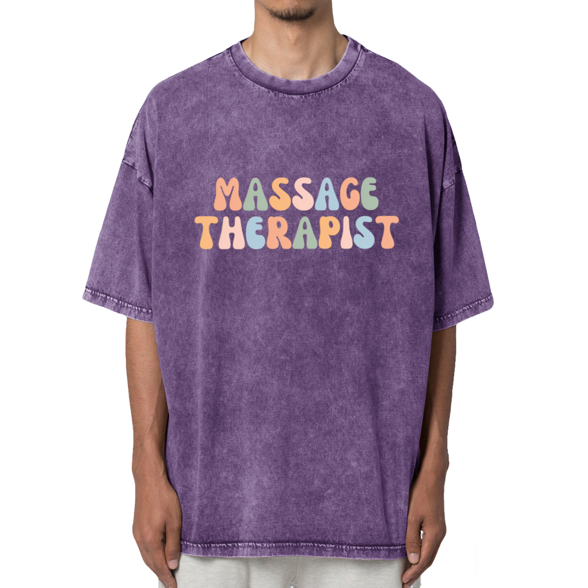 Massage Therapist Washed Graphic T-Shirt