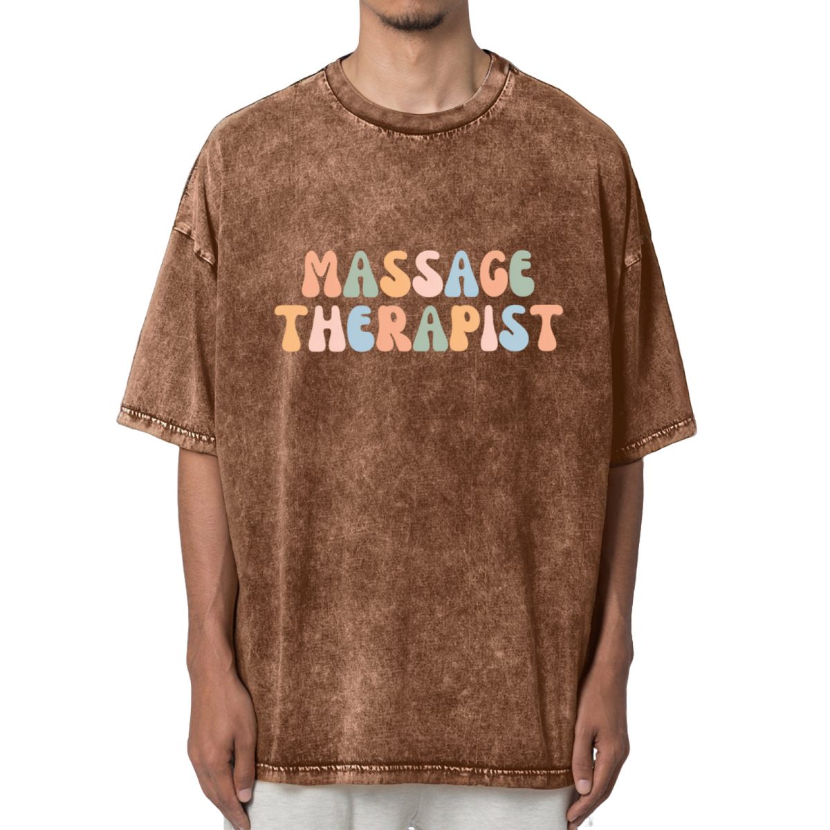 Massage Therapist Washed Graphic T-Shirt