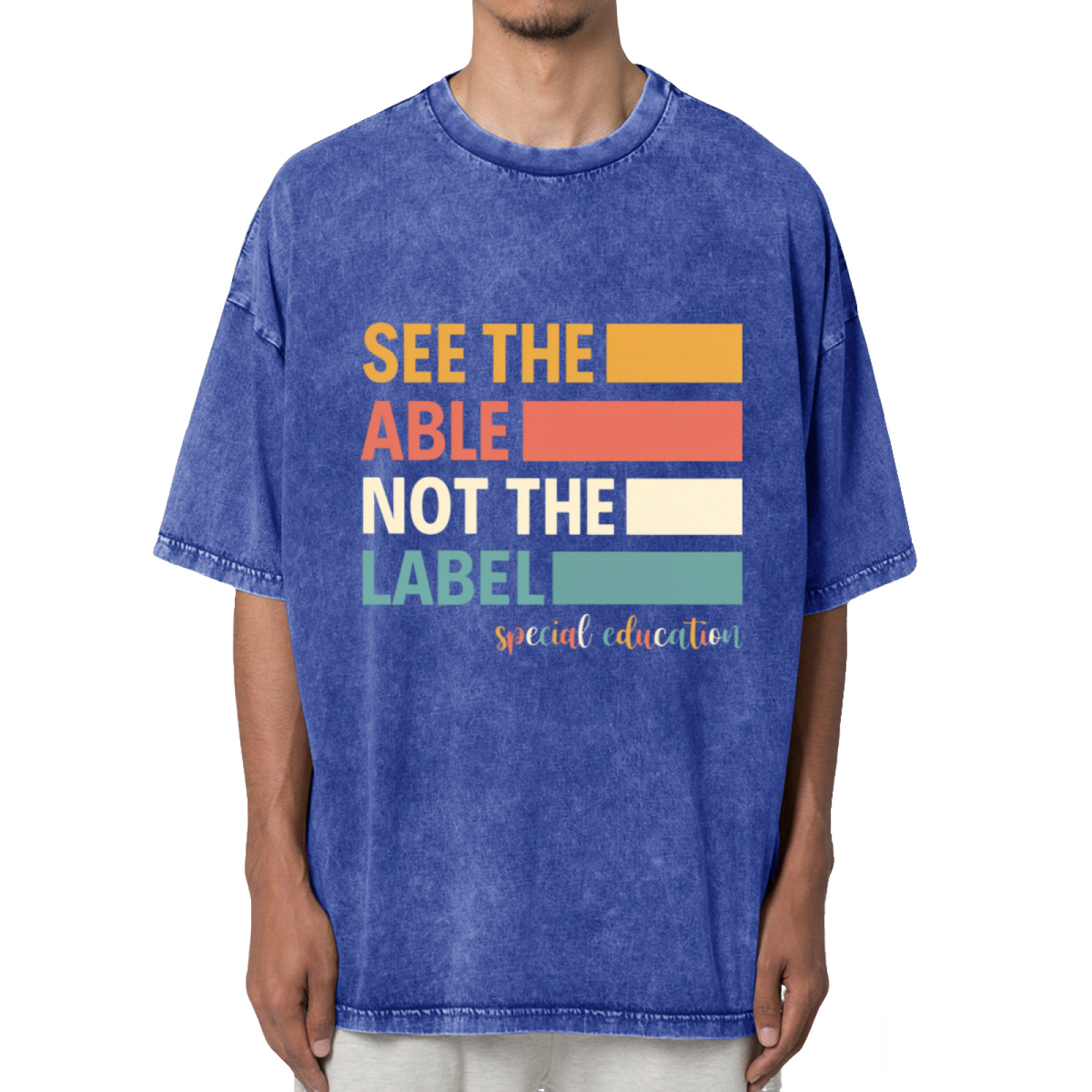 See The Able Not The Label Sped Teacher Washed Graphic T-Shirt